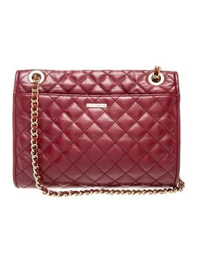 Rebecca Minkoff Quilted Burgundy Chain Shoulder Bag